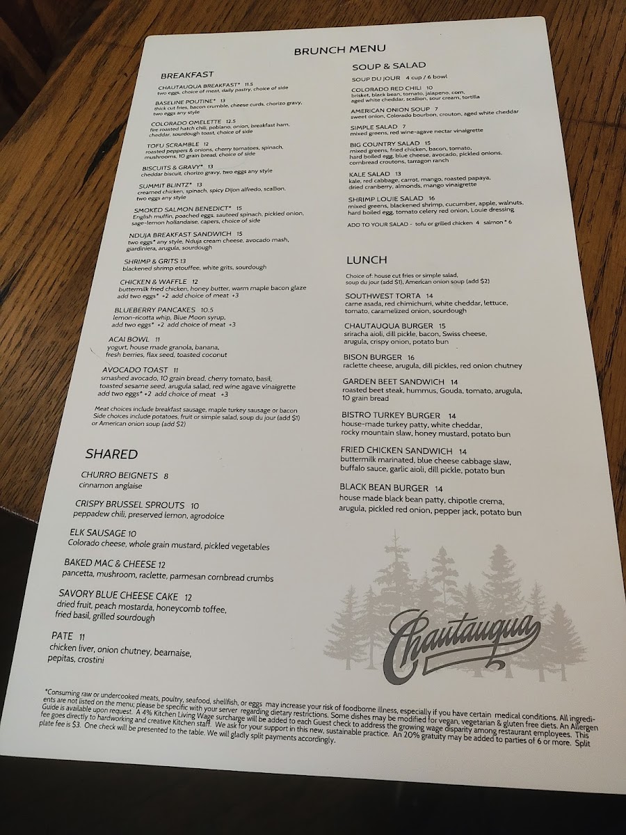 Chautauqua Dining Hall Menu - Image 5